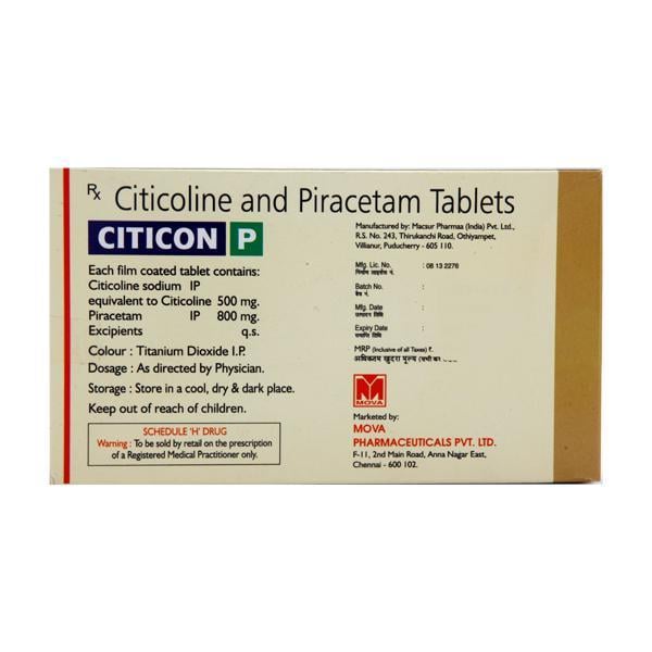 Citicon P 500/800mg Tablet 10'S - Global Surgicals