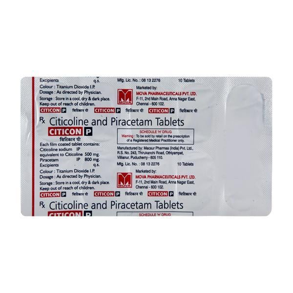 Citicon P 500/800mg Tablet 10'S - Global Surgicals