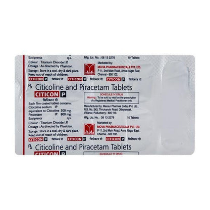 Citicon P 500/800mg Tablet 10'S - Global Surgicals
