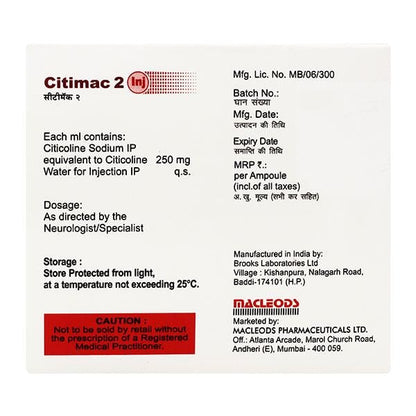 Citimac 250mg Injection 2ml - Global Surgicals