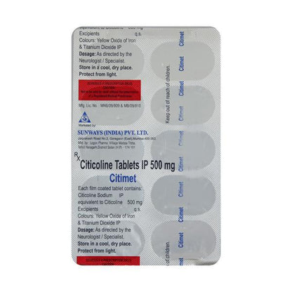Citimet 500mg Tablet 10'S - Global Surgicals