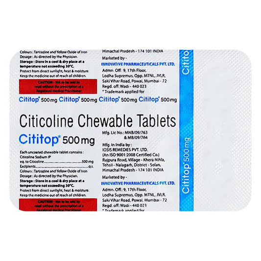CITITOP 500 Tablet 10's - Global Surgicals