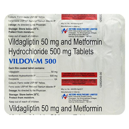 VILDOV M 500 Tablet 15's