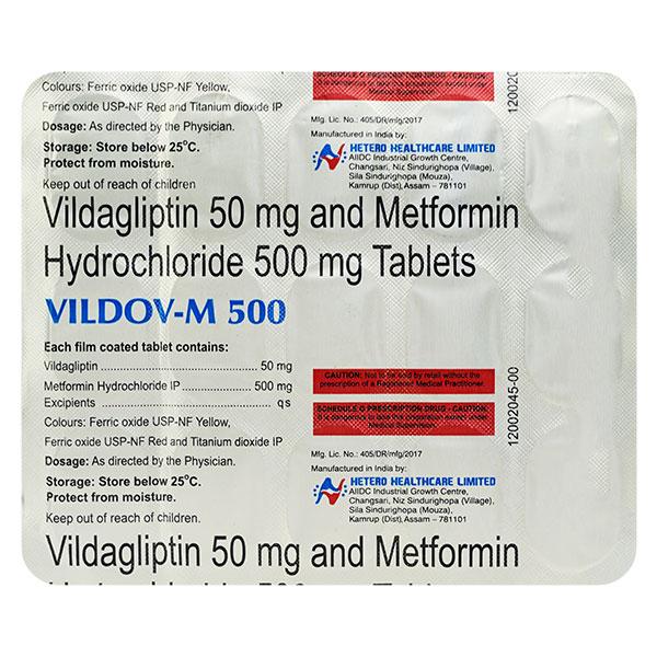 VILDOV M 500 Tablet 15's