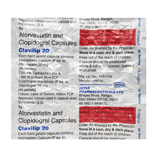 Clavilip 20mg Capsule 15'S - Global Surgicals