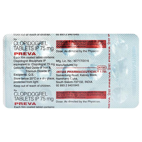 Preva 75mg Tablet 15'S