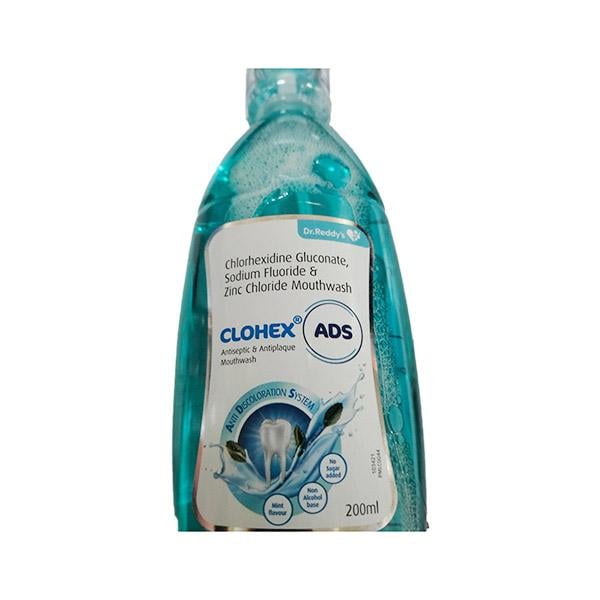 CLOHEX ADS MINT FLAVOUR NO SUGAR ADDED Mouth Wash 200ml - Global Surgicals