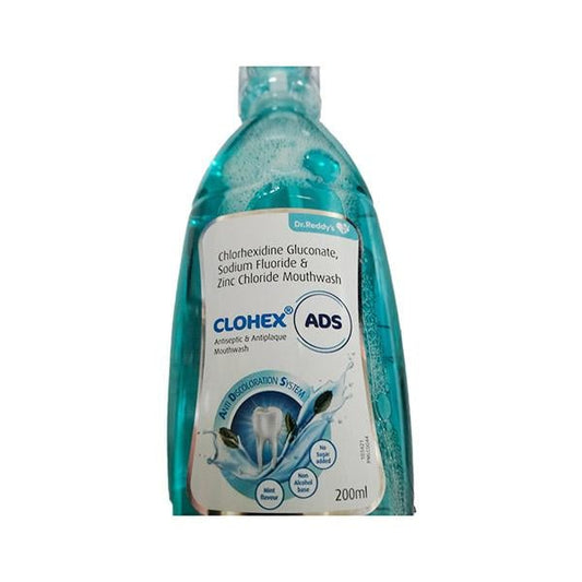 CLOHEX ADS MINT FLAVOUR NO SUGAR ADDED Mouth Wash 200ml - Global Surgicals