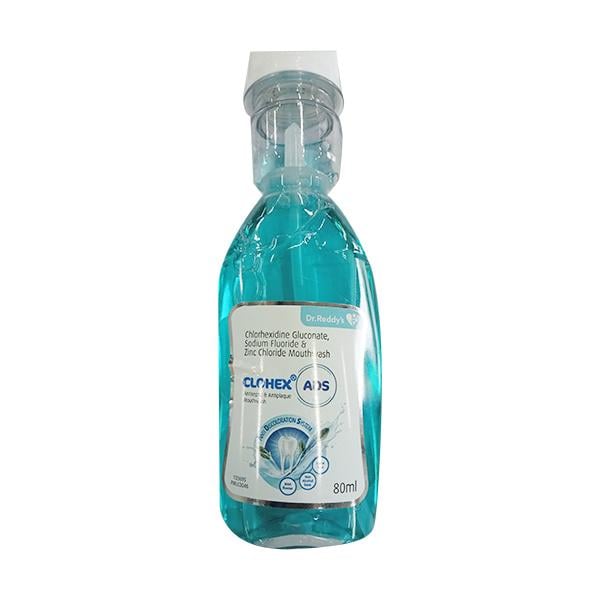 CLOHEX ADS MINT FLAVOUR SUGAR FREE Mouth Wash 80ml - Global Surgicals
