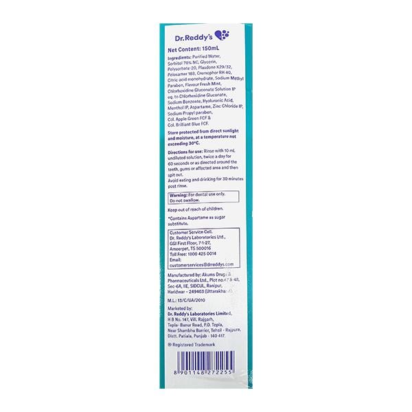 CLOHEX HEAL + SUGAR FREE FRESH MINT FLAVOUR INTENSIVE GUM CARE Liquid 150ml - Global Surgicals
