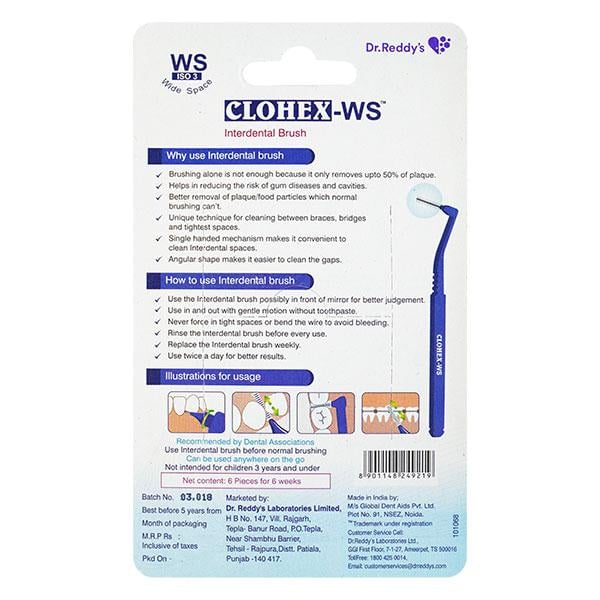 CLOHEX WS INTERDENTAL Brush 6's - Global Surgicals