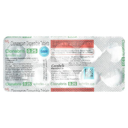 CLONABRIS 0.25 Tablet 10's - Global Surgicals