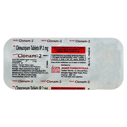 Clonam 2mg Tablet 10'S - Global Surgicals