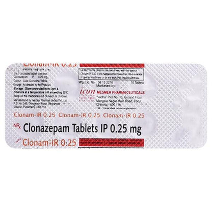 Clonam IR 0.25mg Tablet 10'S - Global Surgicals