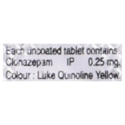 Clonam IR 0.25mg Tablet 10'S - Global Surgicals