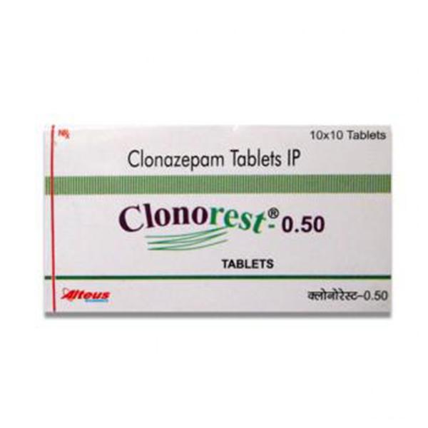 CLONOREST 0.5mg Tablet 10's - Global Surgicals