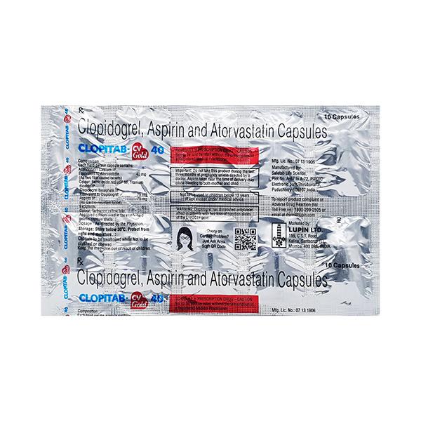 CLOPITAB CV GOLD 40 Capsule 10's - Global Surgicals