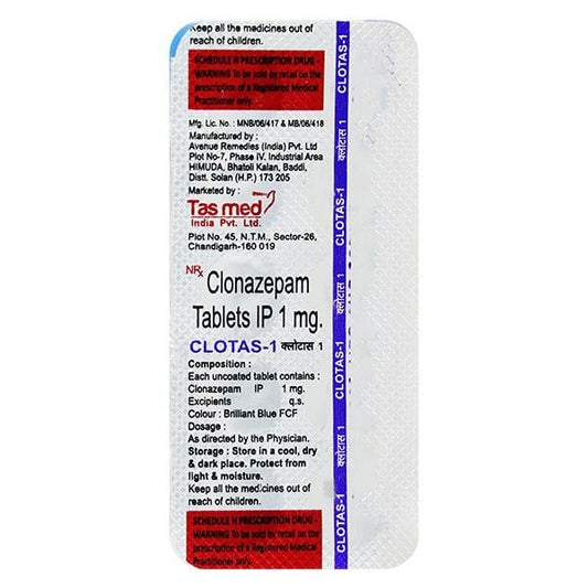 CLOTAS 1 Tablet 10's - Global Surgicals