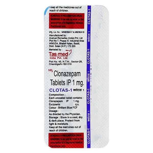 CLOTAS 1 Tablet 10's - Global Surgicals