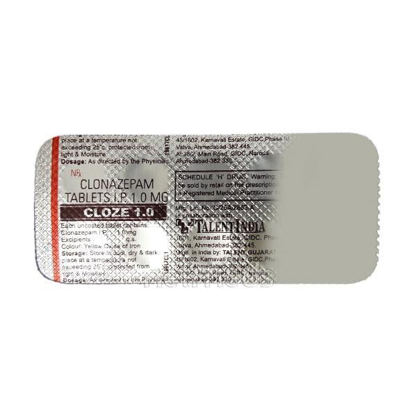 Cloze 1mg Tablet 10'S - Global Surgicals