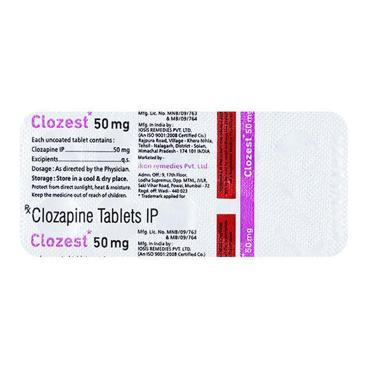 CLOZEST 50mg Tablet 10's - Global Surgicals
