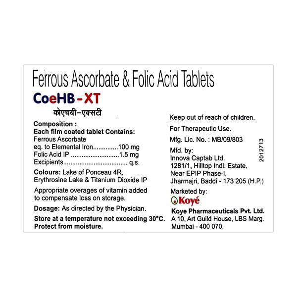 COEHB XT Tablet 10's - Global Surgicals