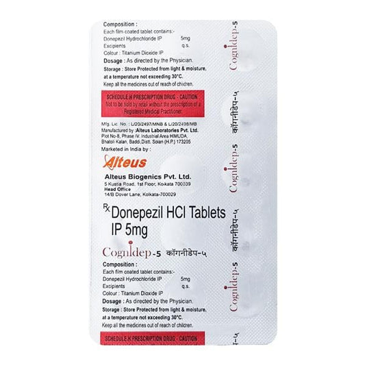 COGNIDEP 5 Tablet 15's - Global Surgicals