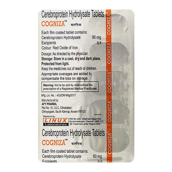 Cogniza Tablet 10'S - Global Surgicals