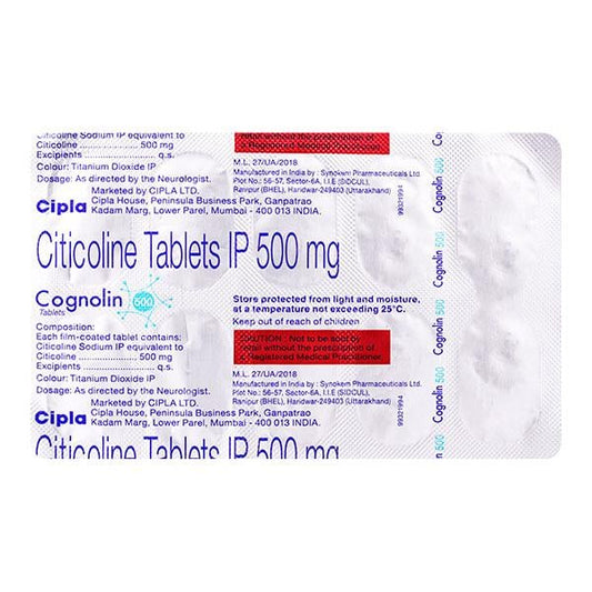 Cognolin 500 Tablet 10'S - Global Surgicals