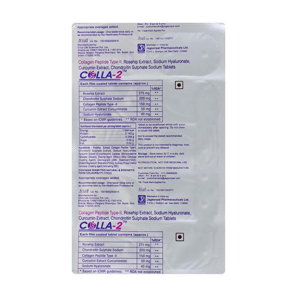 COLLA 2 Tablet 10's - Global Surgicals