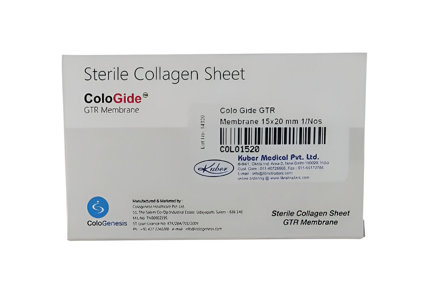 Cologenesis Colo Gide GTR Membrane Hemostatic Agent - Global Surgicals