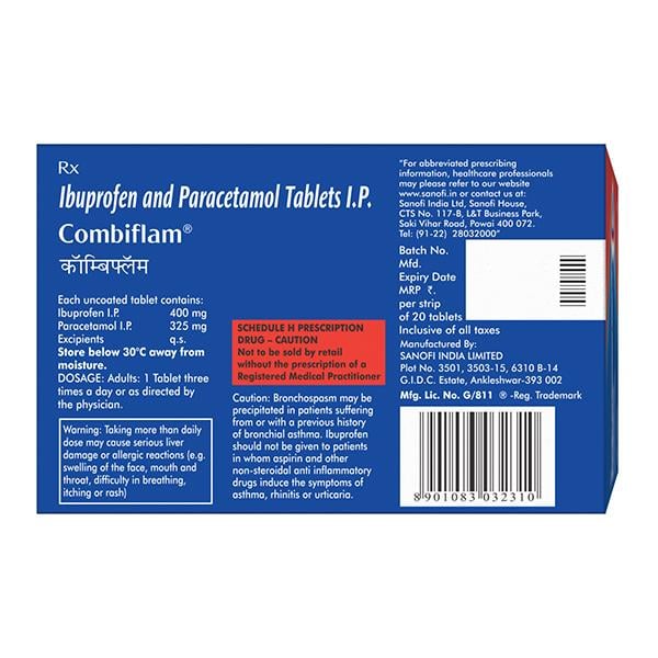 Combiflam Tablet 20'S - Global Surgicals