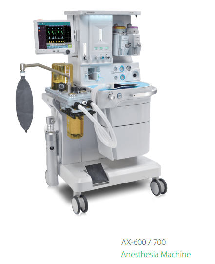 Comen 12.1 inch TFT with Touch Screen 3 Gas 2 Drawer Anaesthesia Machine - Global Surgicals