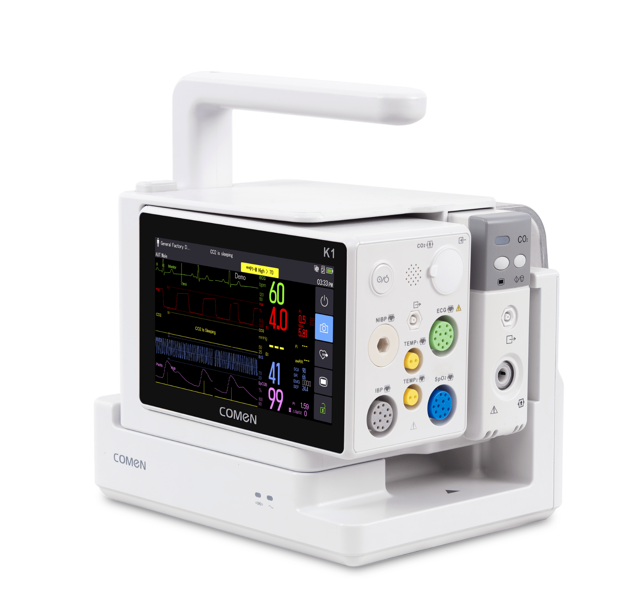 Comen Transport Monitor 5.5 inch Touch - 5para Patient Monitor - Global Surgicals