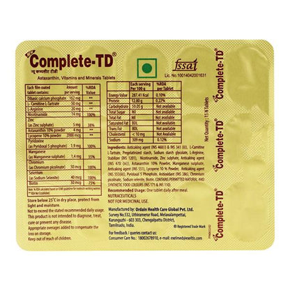 COMPLETE TD NEW Tablet 15's - Global Surgicals
