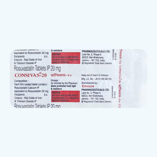 Consivas 20mg Tablet 10'S - Global Surgicals