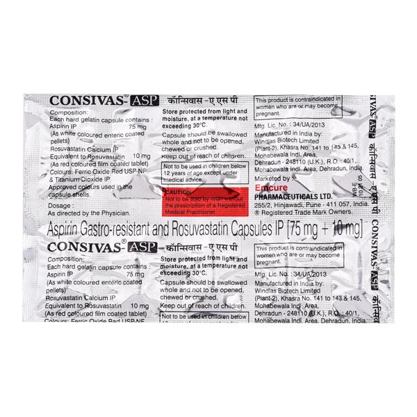 Consivas Asp Capsule 10'S - Global Surgicals