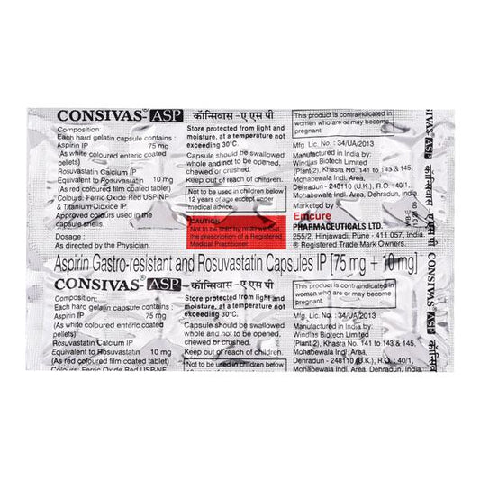 Consivas Asp Capsule 10'S - Global Surgicals