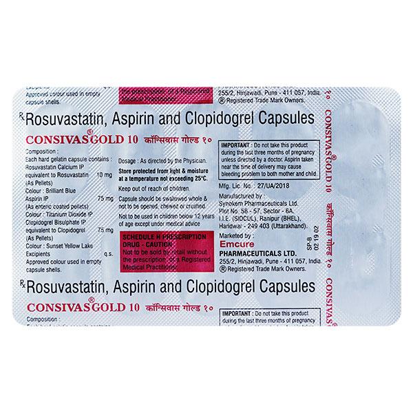 Consivas Gold 10Mg Capsule 10's - Global Surgicals