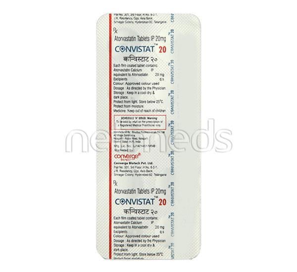 Convistat 20mg Tablet 10'S - Global Surgicals