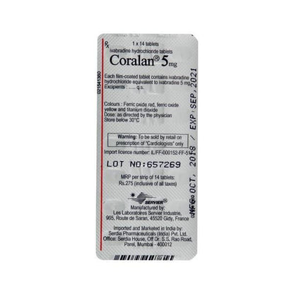 Coralan 5mg Tablet 14'S - Global Surgicals