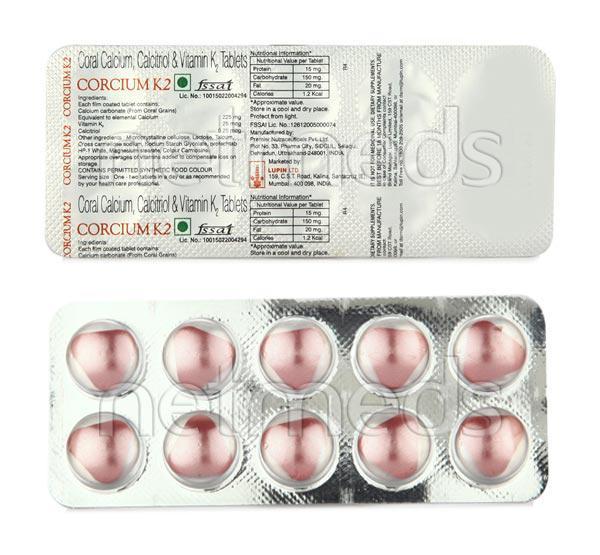 Corcium K2 Tablet 10'S - Global Surgicals
