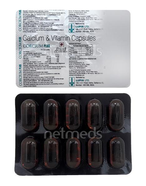 Corcium Plus Capsule 10'S - Global Surgicals