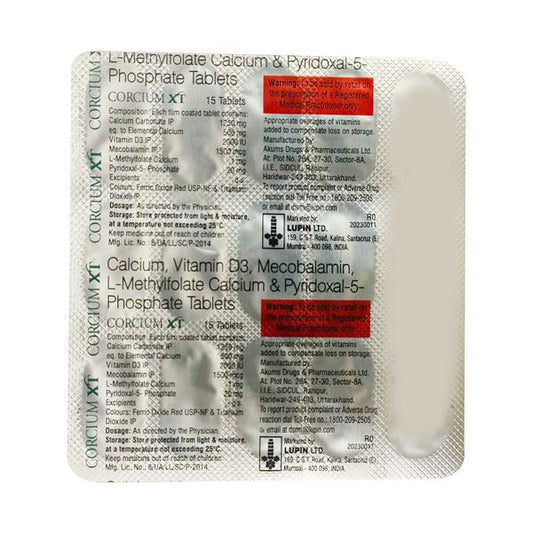 CORCIUM XT Tablet 15's - Global Surgicals