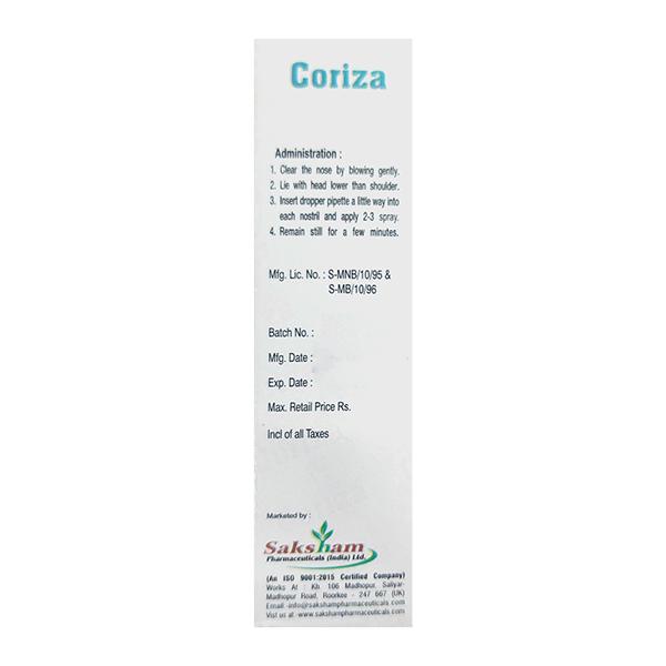 CORIZA Nasal Spray 10ml - Global Surgicals