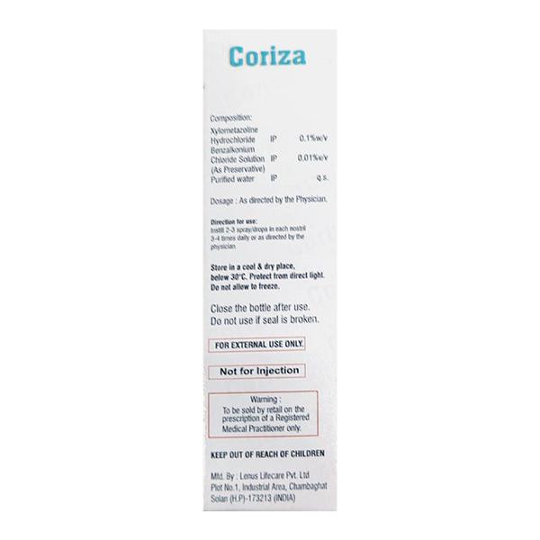 CORIZA Nasal Spray 10ml - Global Surgicals