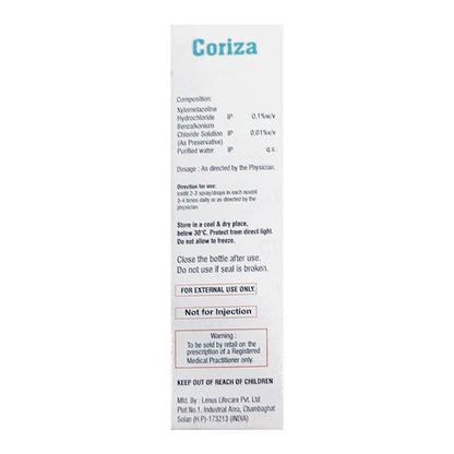 CORIZA Nasal Spray 10ml - Global Surgicals