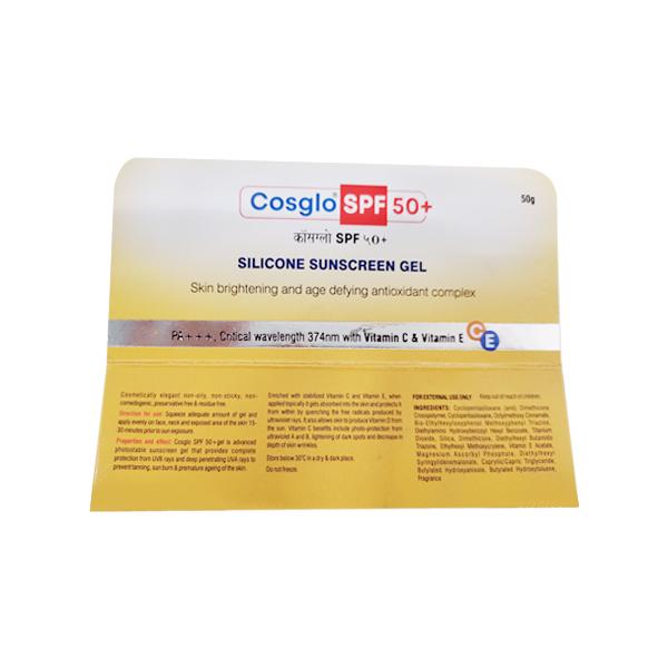 COSGLO SPF 50+ PA+++ Sunscreen Gel 50gm - Global Surgicals