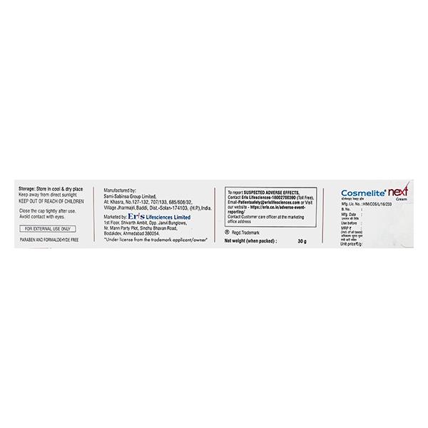 COSMELITE NEXT Cream 30gm - Global Surgicals