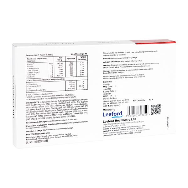 COZYRICH Q10 Tablet 10's - Global Surgicals